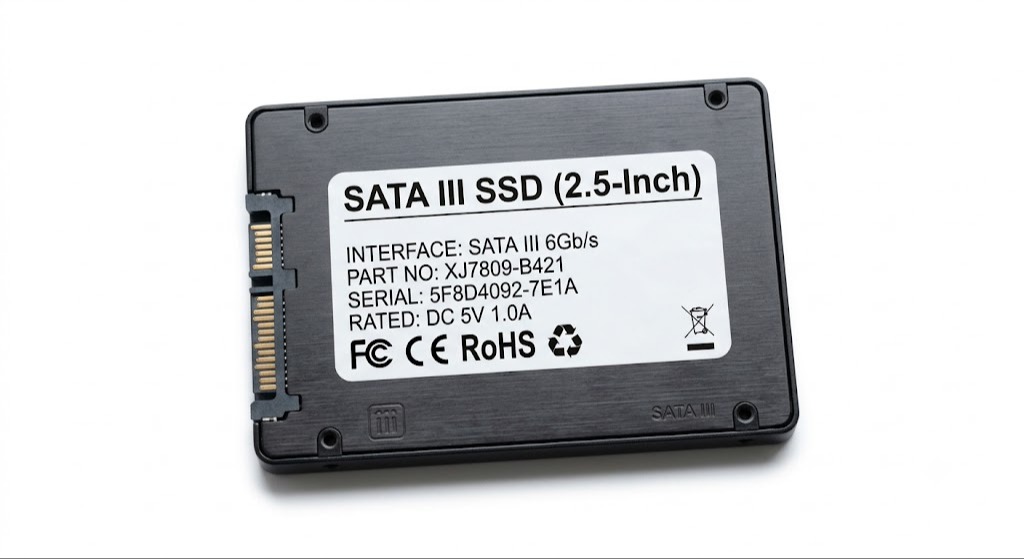 An image showing a Micron MTFDDAV480TGA-1BC15ABYY Storage component designed to fit into servers
