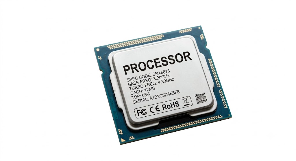An image showing a Intel Intel® Xeon® 6515P CPUs component designed to fit into servers